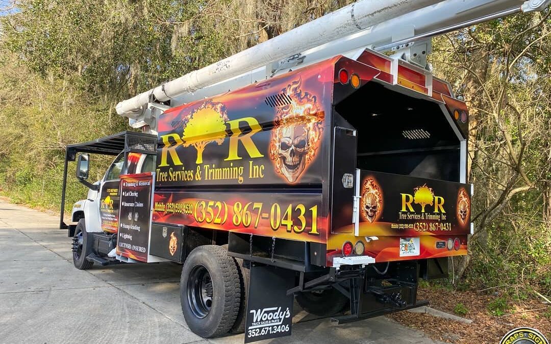 R and R Tree trimming Haul Truck Wrap