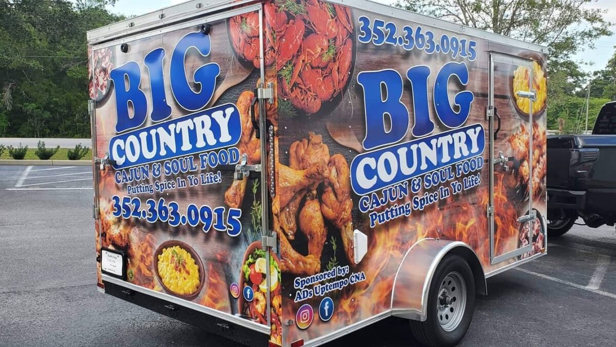 Big Country Cajun & Soul food Trailer wrap