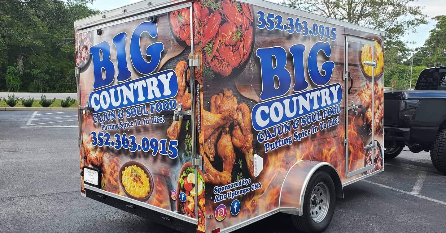 Big Country Cajun & Soul food Trailer wrap