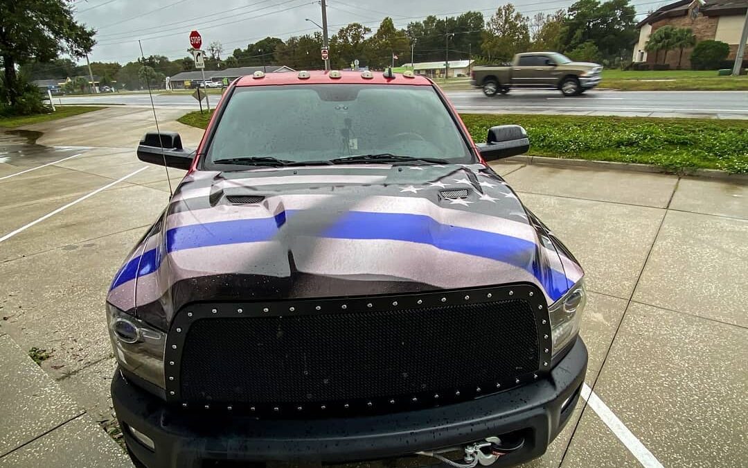 American Flag Partial Vehicle Wrap