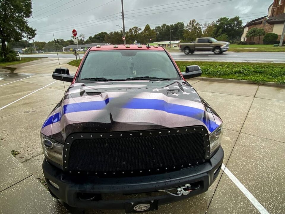 American Flag Partial Vehicle Wrap